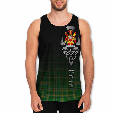 Quartermaines Irish Clan Men's Tank Top with Coat of Arms Erin Go Bragh Celtic Inspired Men - Tartan Vibes Clothing