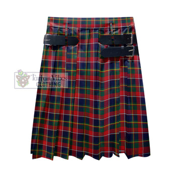Quebec Province Canada Tartan Men's Pleated Skirt - Fashion Casual Retro Scottish Kilt Style
