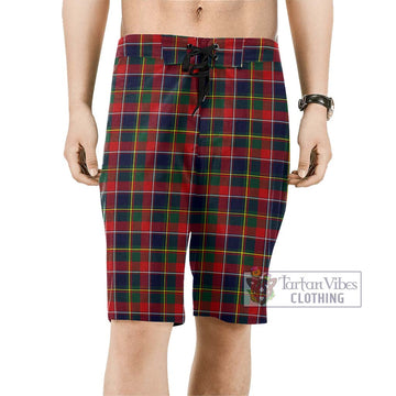 Quebec Province Canada Tartan Men's Board Shorts