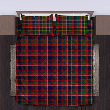 Quebec Province Canada Tartan Quilt Bed Set