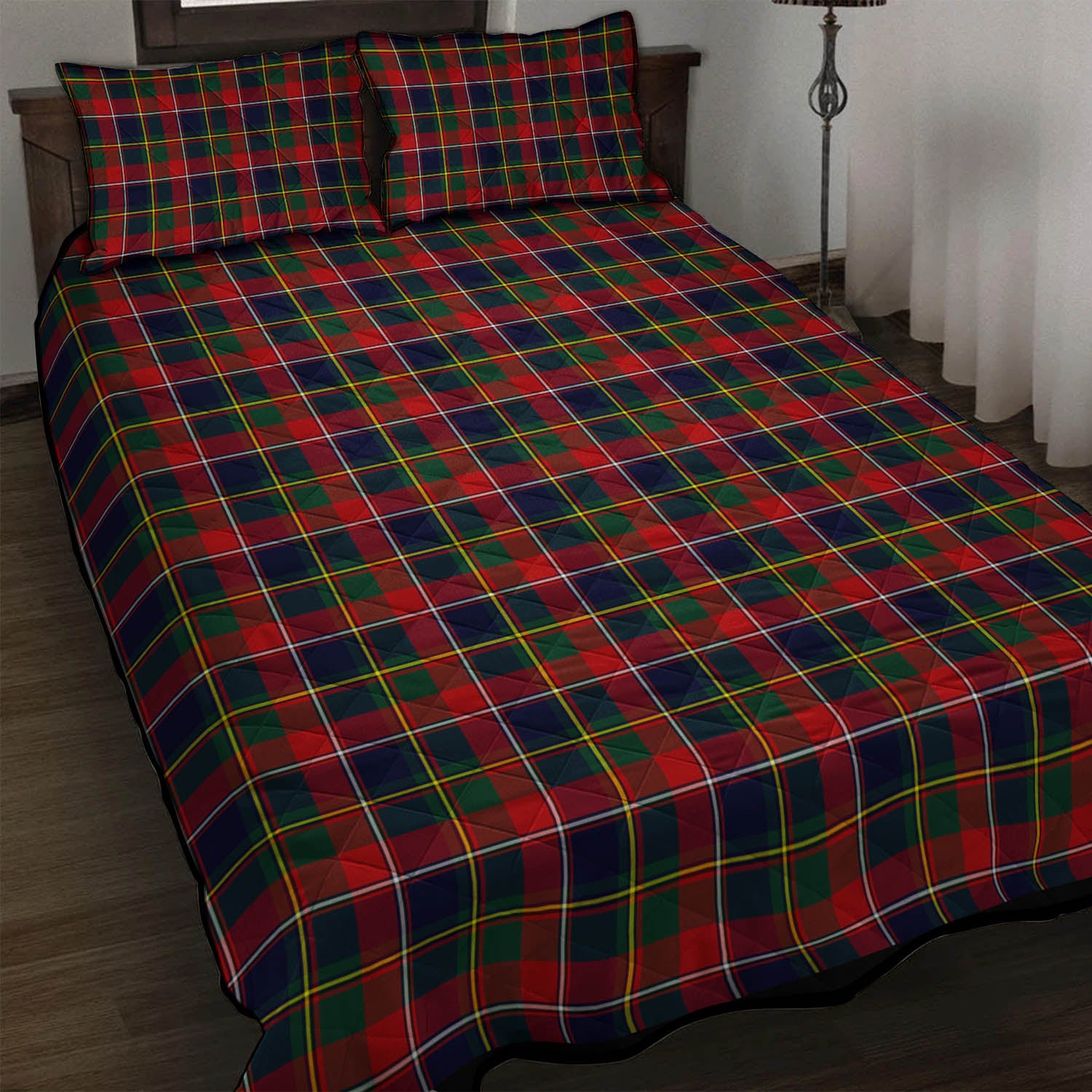 Quebec Province Canada Tartan Quilt Bed Set - Tartanvibesclothing Shop