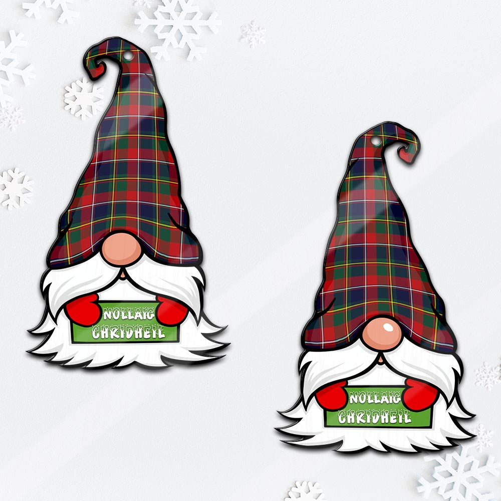 Quebec Province Canada Gnome Christmas Ornament with His Tartan Christmas Hat Mica Ornament - Tartanvibesclothing Shop