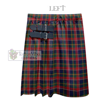 Quebec Province Canada Tartan Men's Pleated Skirt - Fashion Casual Retro Scottish Kilt Style