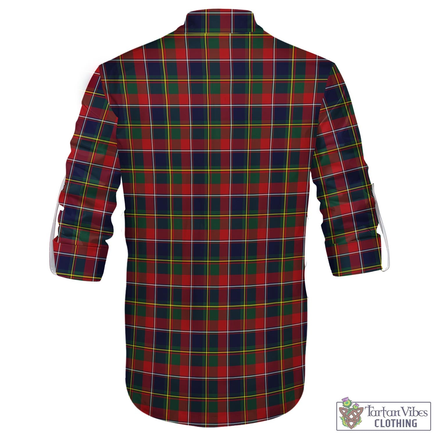 Tartan Vibes Clothing Quebec Province Canada Tartan Men's Scottish Traditional Jacobite Ghillie Kilt Shirt