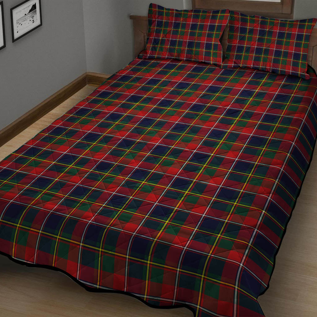 Quebec Province Canada Tartan Quilt Bed Set - Tartanvibesclothing Shop