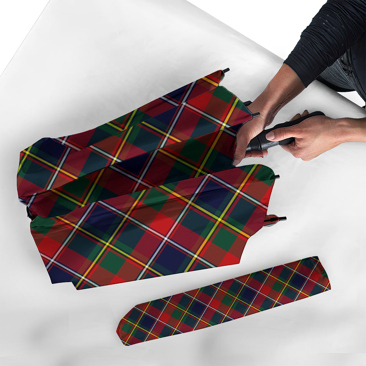 Quebec Province Canada Tartan Umbrella - Tartanvibesclothing