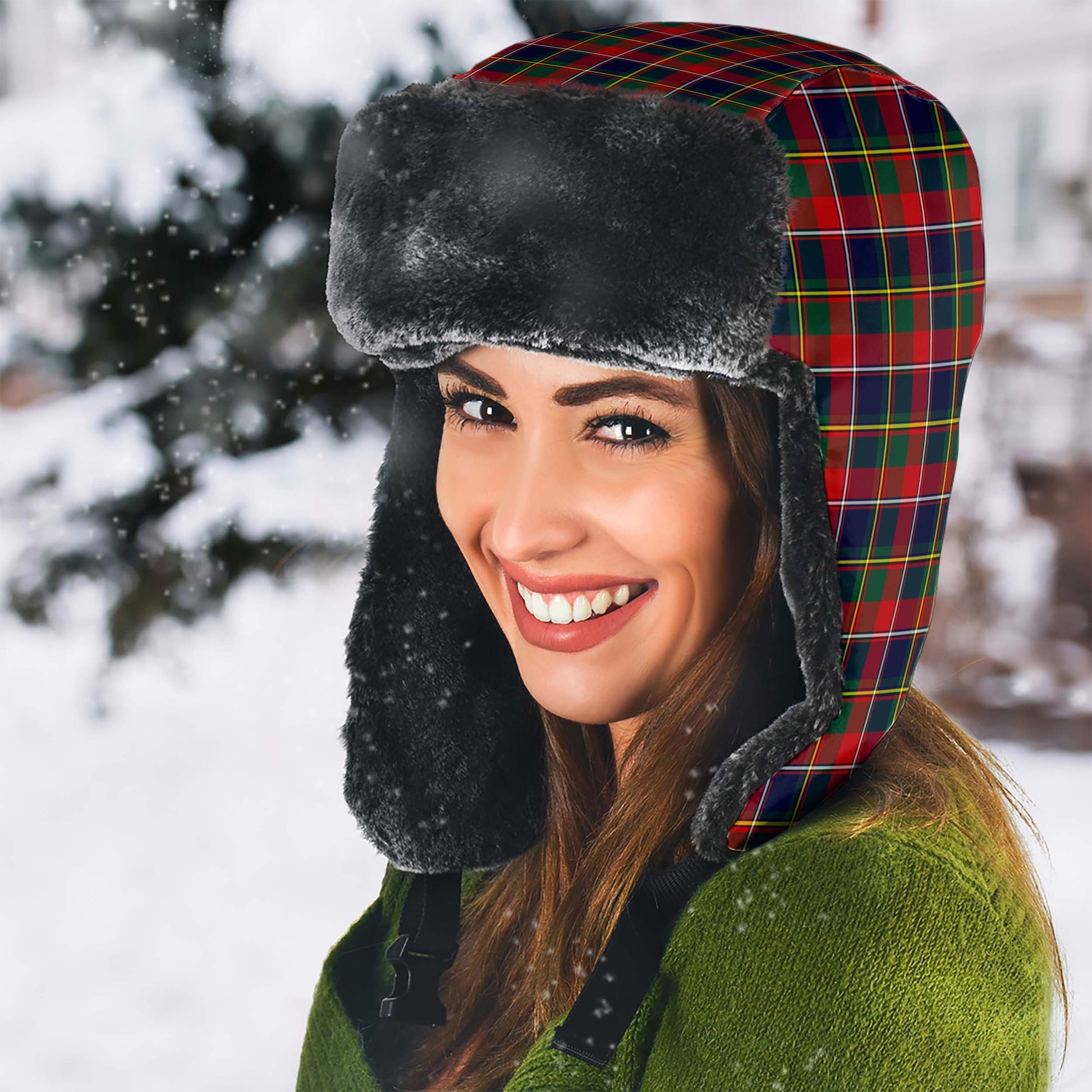 Quebec Province Canada Tartan Winter Trapper Hat - Tartanvibesclothing