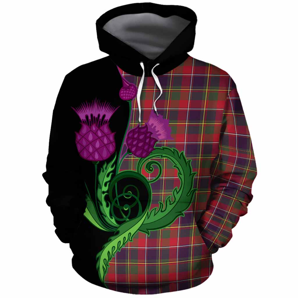 Quebec Province Canada Tartan Cotton Hoodie Traditional Scottish Thistle