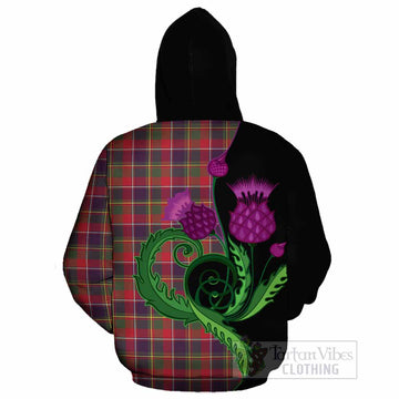 Quebec Province Canada Tartan Cotton Hoodie Traditional Scottish Thistle