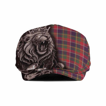Quebec Province Canada Tartan Flat Cap, Jeff Cap Roaring Lion Heritage