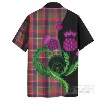 Quebec Province Canada Tartan Hawaiian Shirt Traditional Scottish Thistle