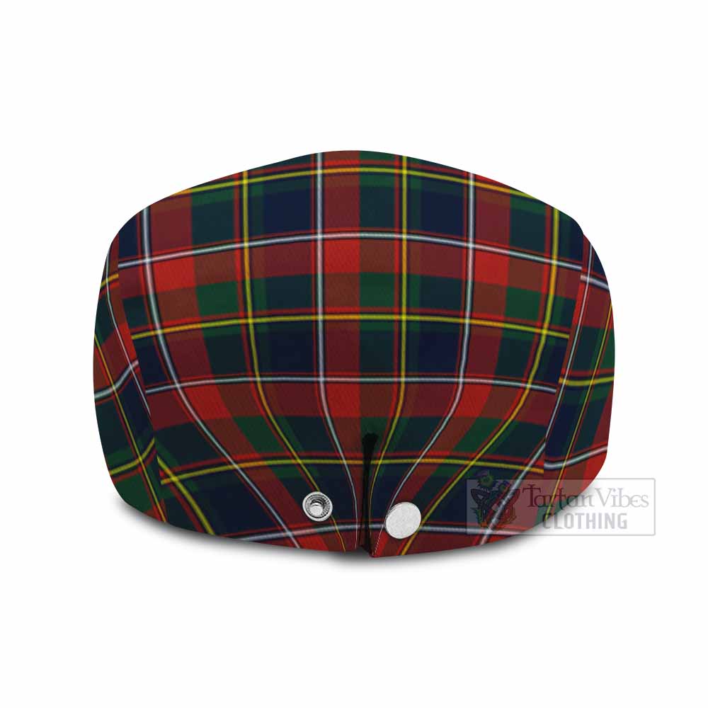 Quebec Province Canada Tartan Jeff Cap, Tartan Flat Cap