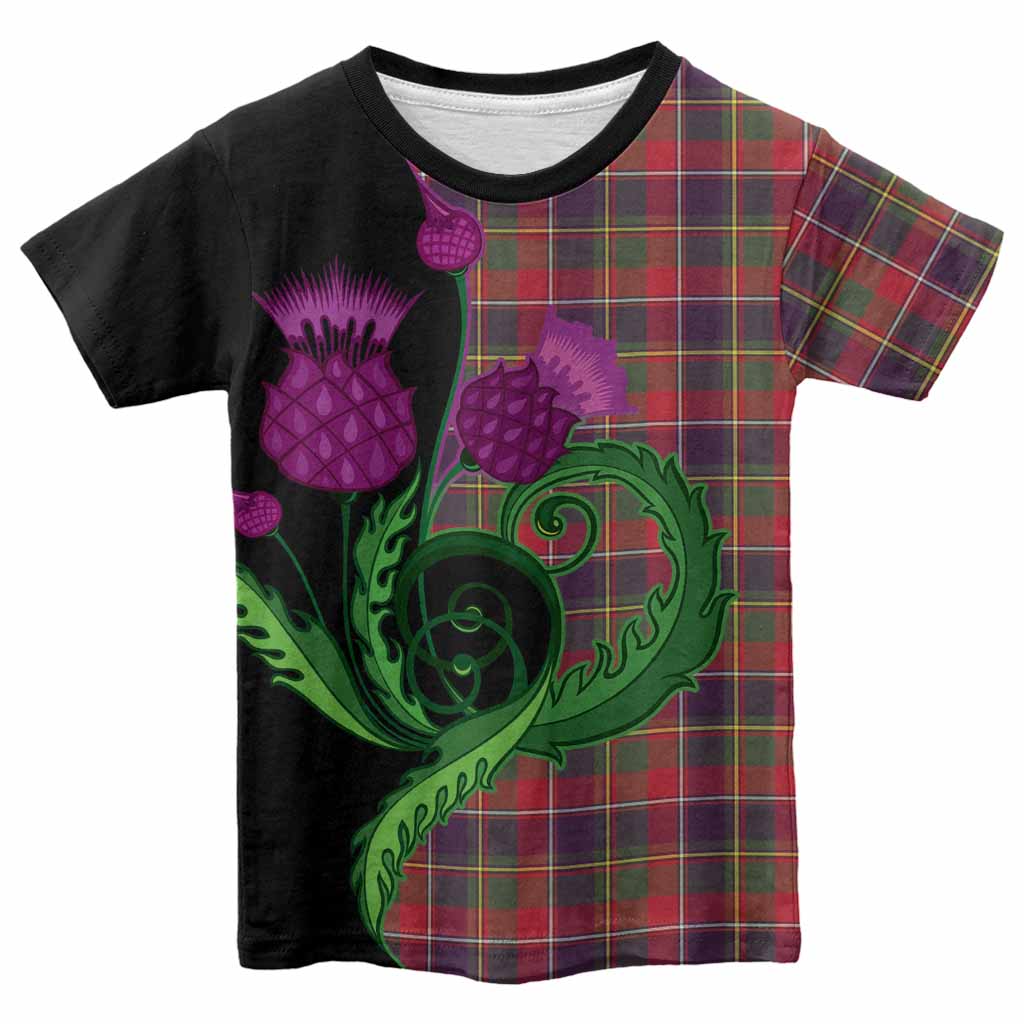 Quebec Province Canada Tartan Kid T-shirt Traditional Scottish Thistle