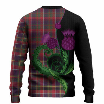 Quebec Province Canada Tartan Knitted Sweater Traditional Scottish Thistle