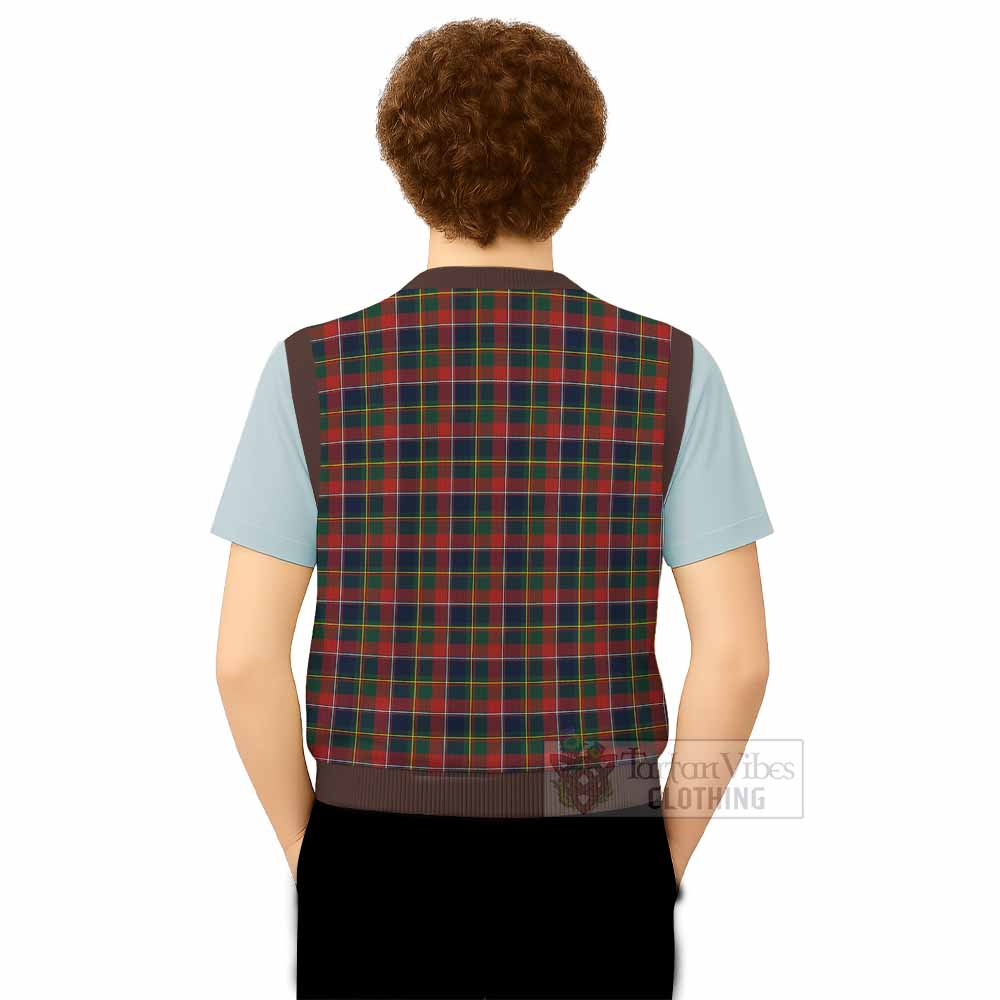 Quebec Province Canada Tartan Knitted V-Neck Vest - Tartan Vibes Clothing