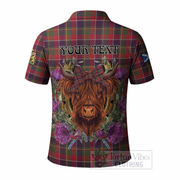 Quebec Province Canada Tartan Polo Shirt Scottish Thistle Heilan Coo