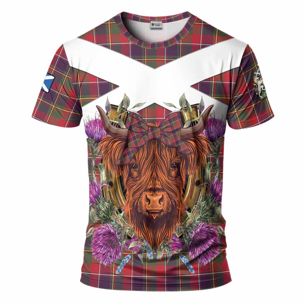 Quebec Province Canada Tartan T-Shirt Scottish Thistle Heilan Coo