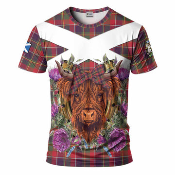 Quebec Province Canada Tartan T-Shirt Scottish Thistle Heilan Coo