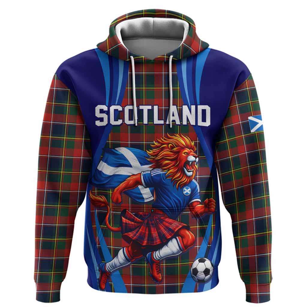 Quebec Scotland Football Tartan Hoodie Lion Mascot Go Scottish