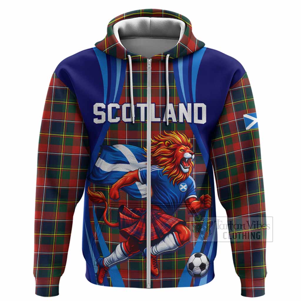 Quebec Scotland Football Tartan Hoodie Lion Mascot Go Scottish