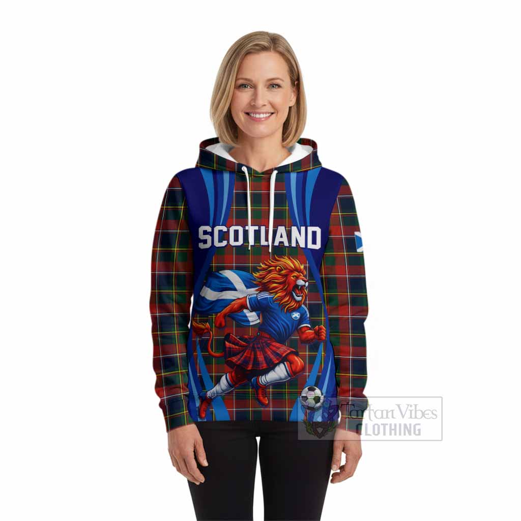 Quebec Scotland Football Tartan Hoodie Lion Mascot Go Scottish