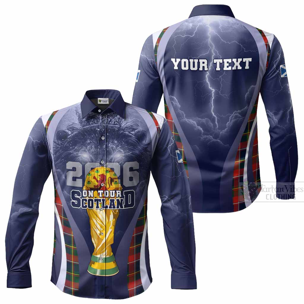 Quebec Scotland Football Tartan Long Sleeve Button Shirts Scotland On Tour Trophy Style