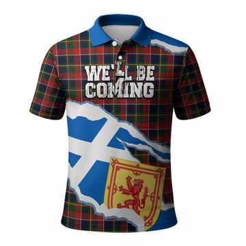 Quebec Scotland Football Tartan Polo Shirt We'll Be Coming