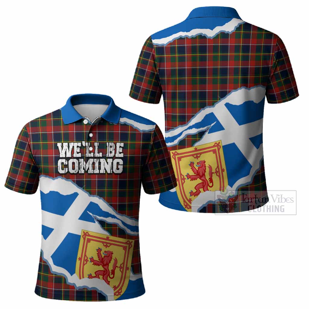 Quebec Scotland Football Tartan Polo Shirt We'll Be Coming