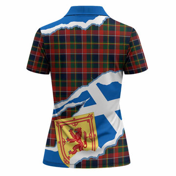 Quebec Scotland Football Tartan Women Polo Shirt We'll Be Coming