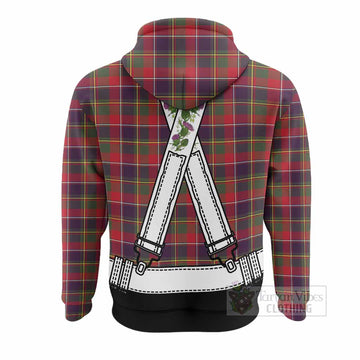 Quebec Tartan Lederhosen Costume Hoodie Scotland Thistle Floral