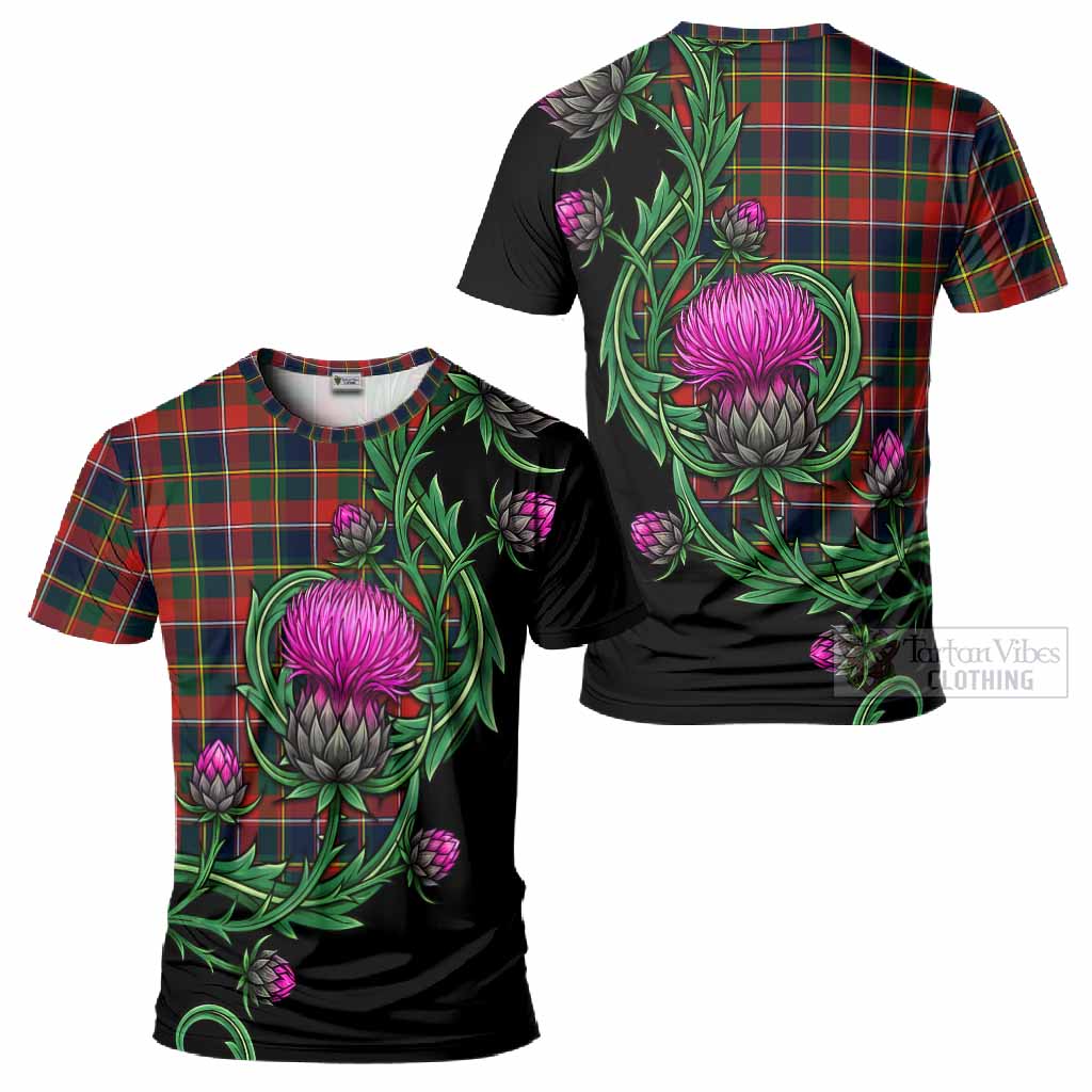 Quebec Tartan T-Shirt Resilient Scottish Thistle