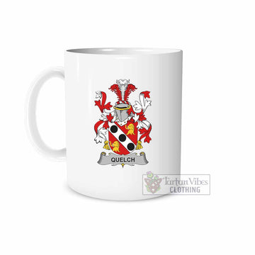 Quelch Irish Clan Coat of Arms Ceramic Mug White - 2D-tartanvibesclothing