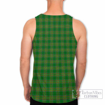 Quelch Irish Clan Tartan Men's Tank Top with Coat of Arms - Tartan Vibes Clothing