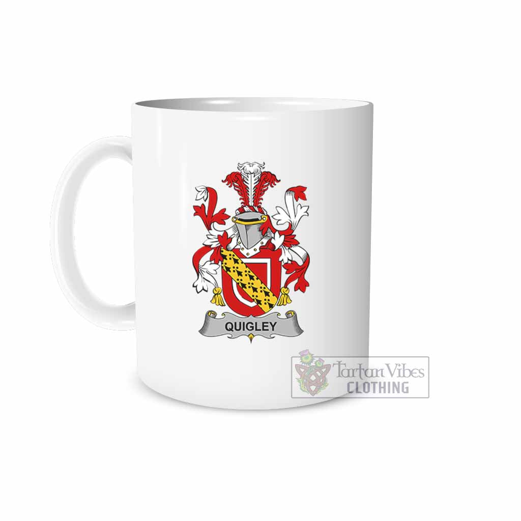 Quigley Irish Clan Coat of Arms Ceramic Mug White - 2D-tartanvibesclothing