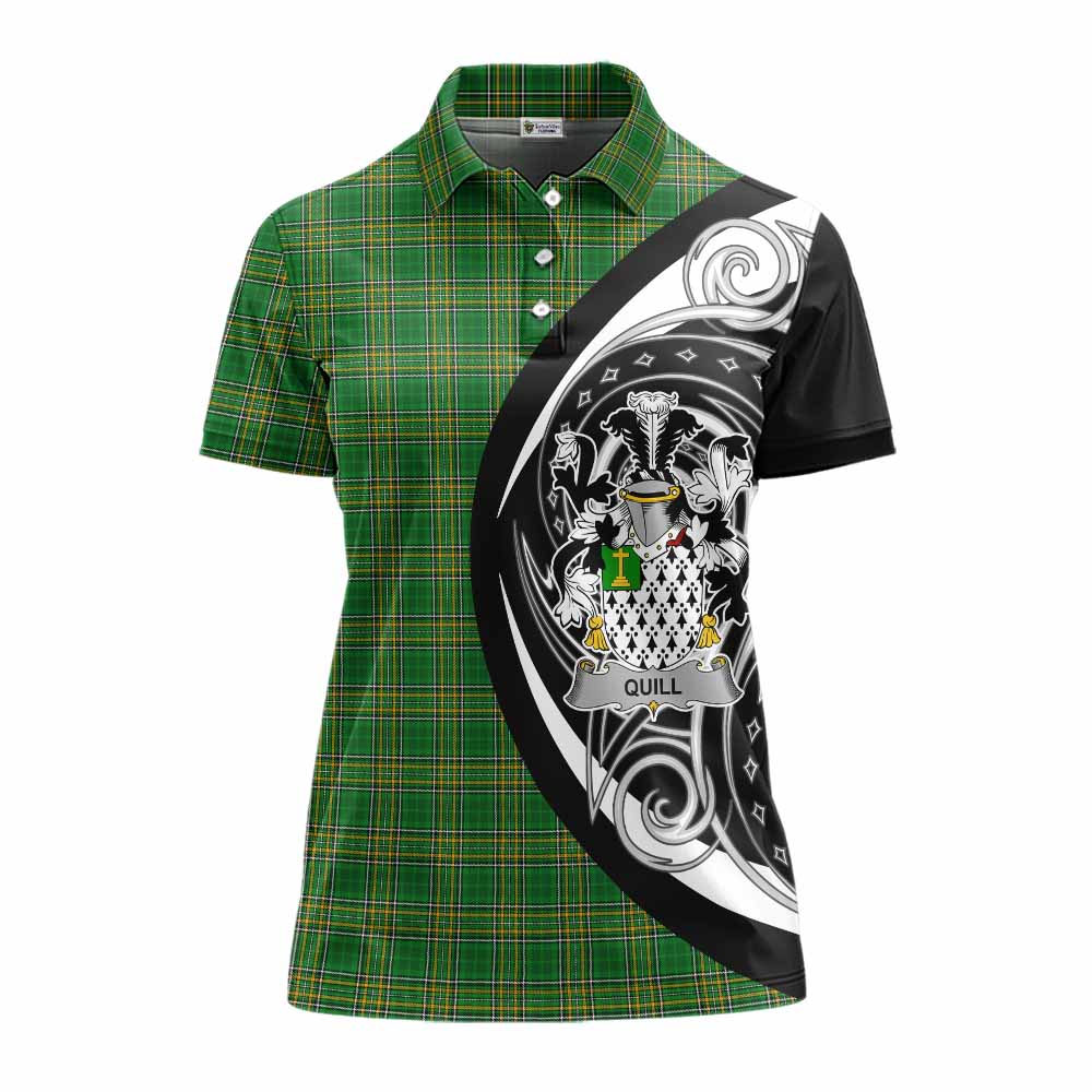 Quill Irish Clan Women's Polo Shirt Celtic Circle Style Women - Tartan Vibes Clothing