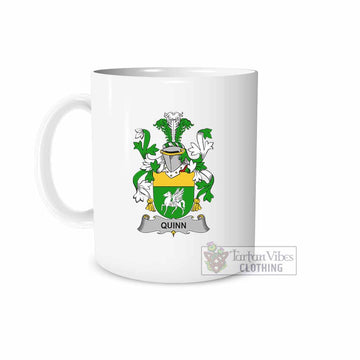 Tartan Vibes Clothing Quinn Irish Clan Coat of Arms Ceramic Mug