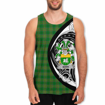 Tartan Vibes Clothing Quinn Irish Clan Men's Tank Top Celtic Circle Style