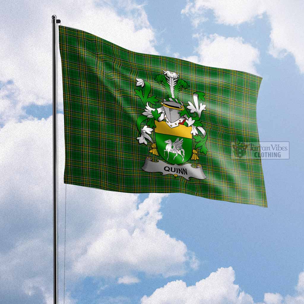 Tartan Vibes Clothing Quinn Irish Clan Flag with Coat of Arms