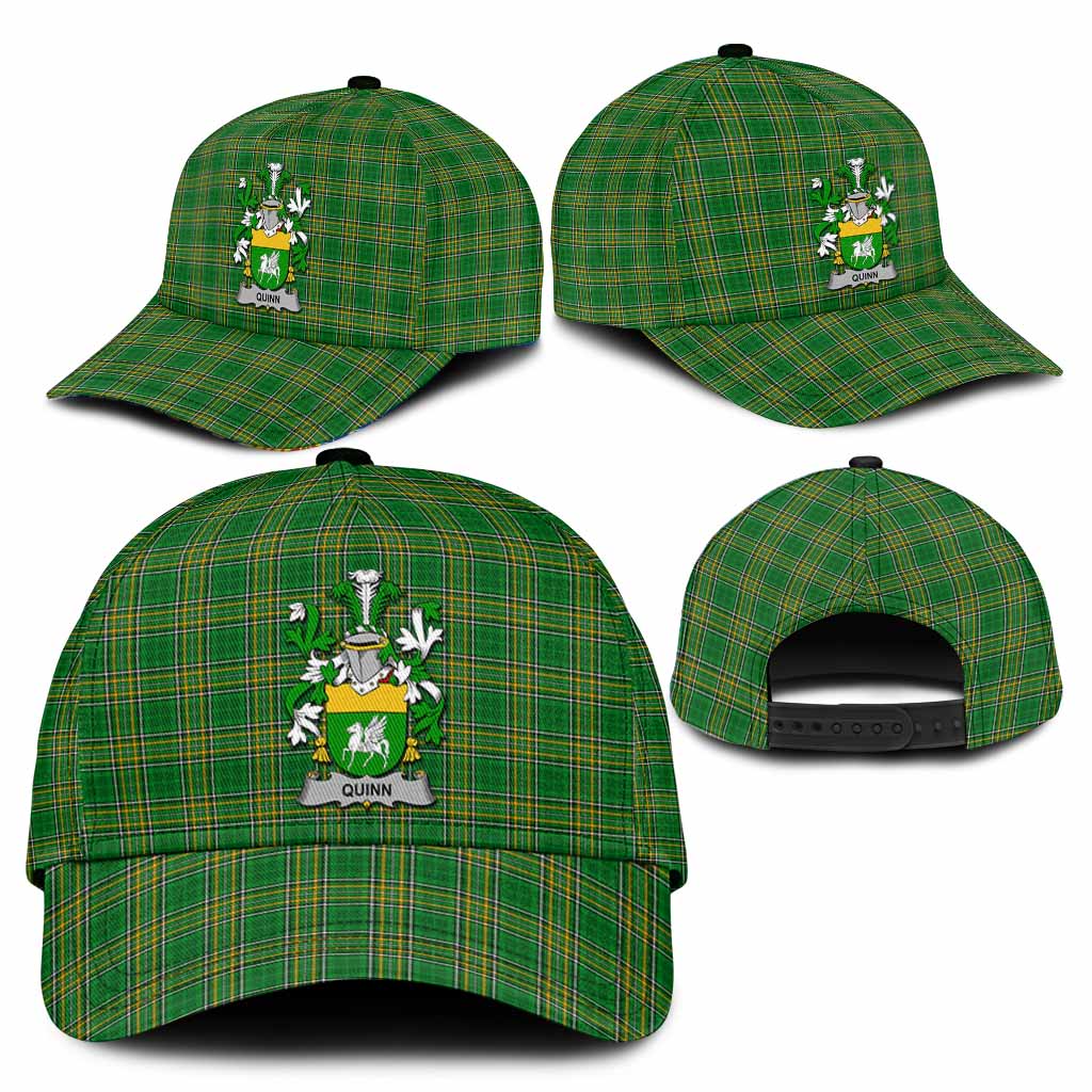 Quinn Irish Clan Tartan Classic Cap with Coat of Arms