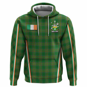 Quinn Irish Clan Coat of Arm Tartan Hoodie Flag Style
