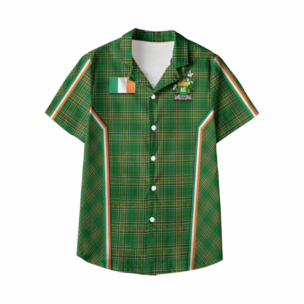 Quinn Irish Clan Coat of Arm Tartan Kid Hawaiian Shirt Flag Style