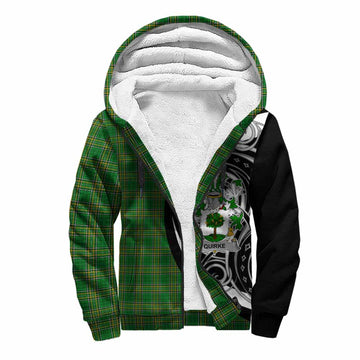 Quirke Irish Clan Sherpa Hoodie Celtic Circle Style Unisex S - Tartan Vibes Clothing