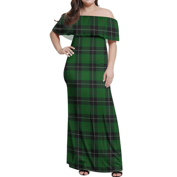 Raeside Tartan Off Shoulder Long Dress
