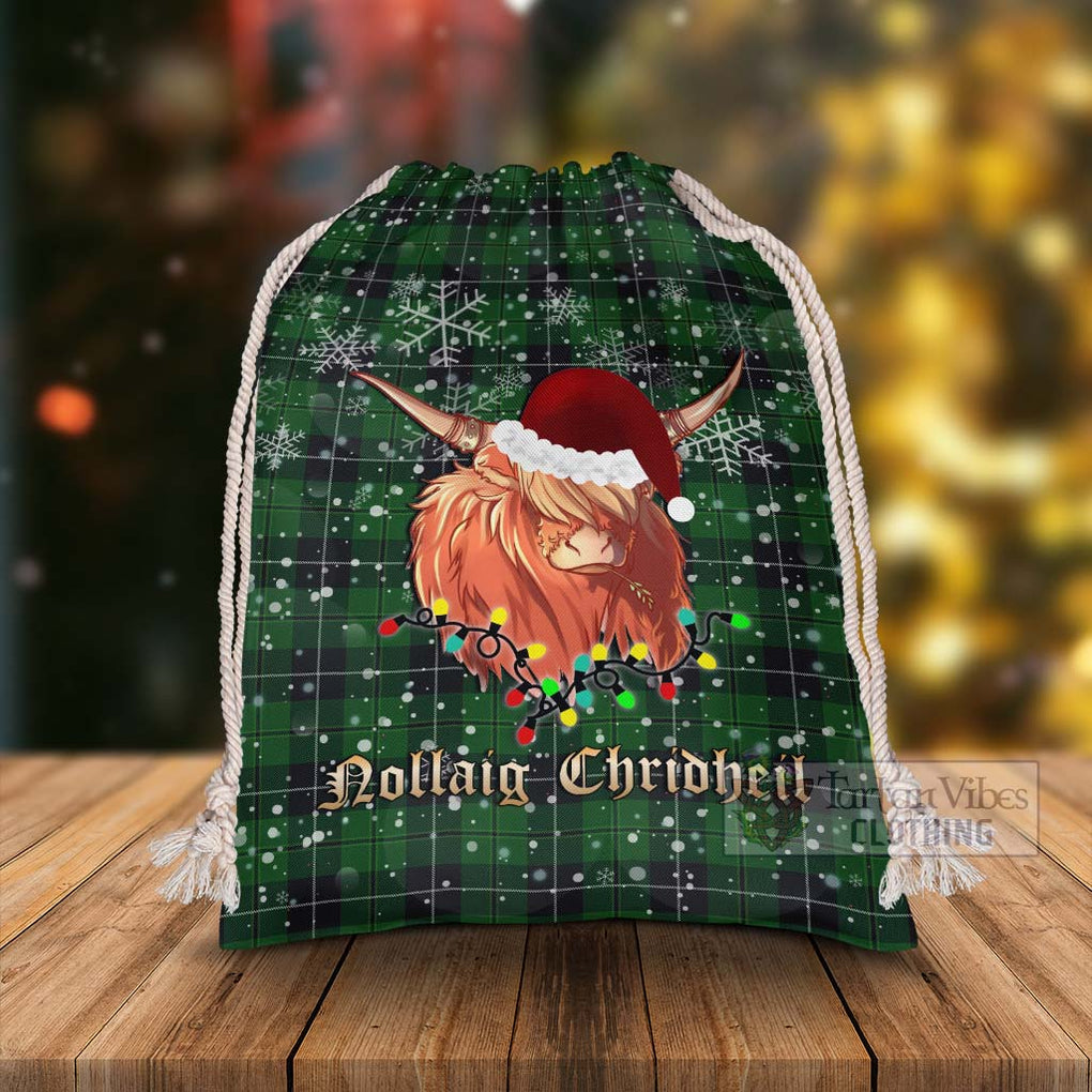 Raeside Tartan Christmas Santa's Bag with Twinkle Highland Cattle - Tartan Vibes Clothing