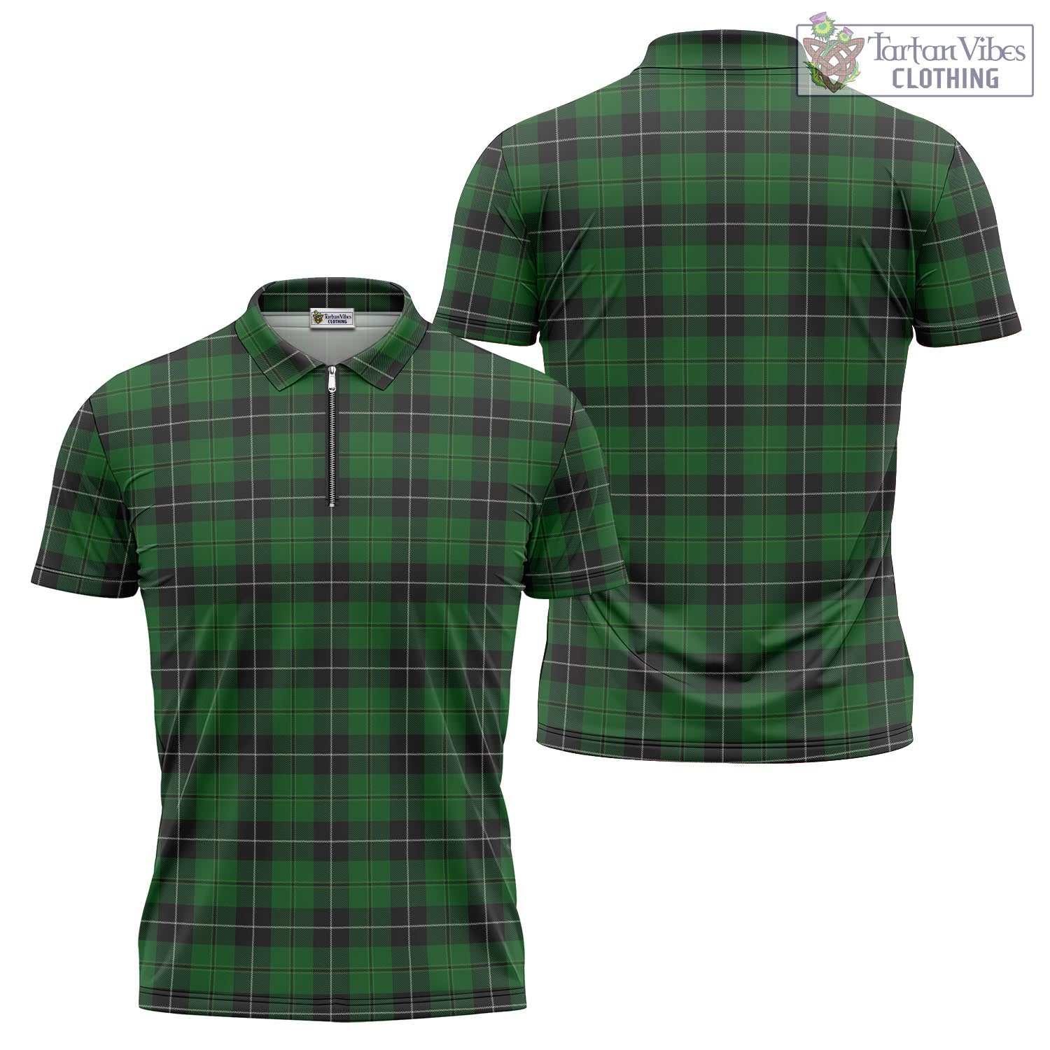 Raeside Tartan Zipper Polo Shirt Unisex - Tartan Vibes Clothing