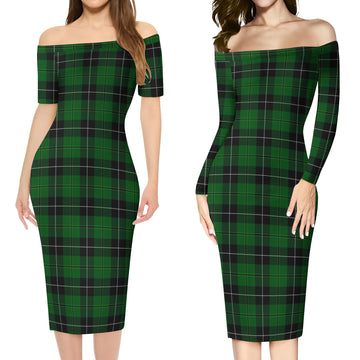 Raeside Tartan Off Shoulder Lady Dress Women's Dress - Tartan Vibes Clothing