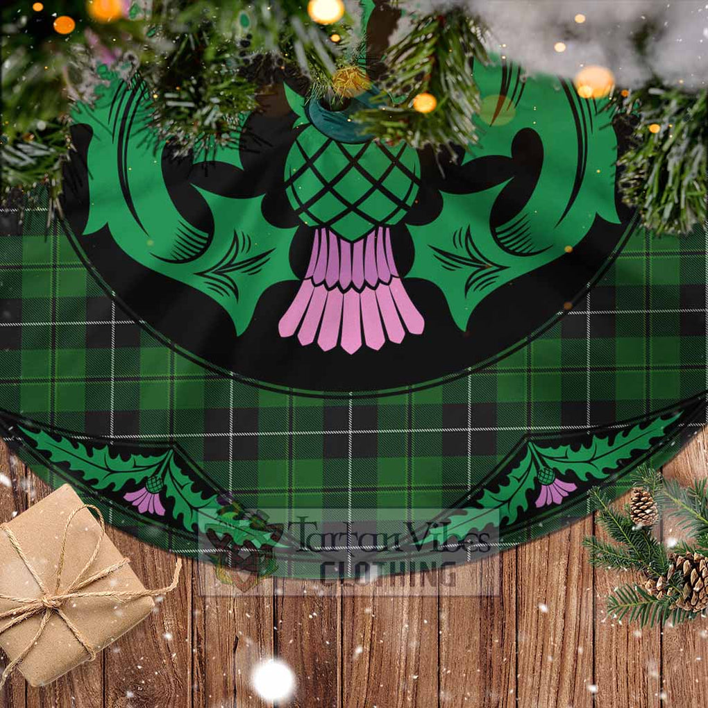 Raeside Tartan Christmas Tree Skirt Scottish Thistle Style - Tartan Vibes Clothing