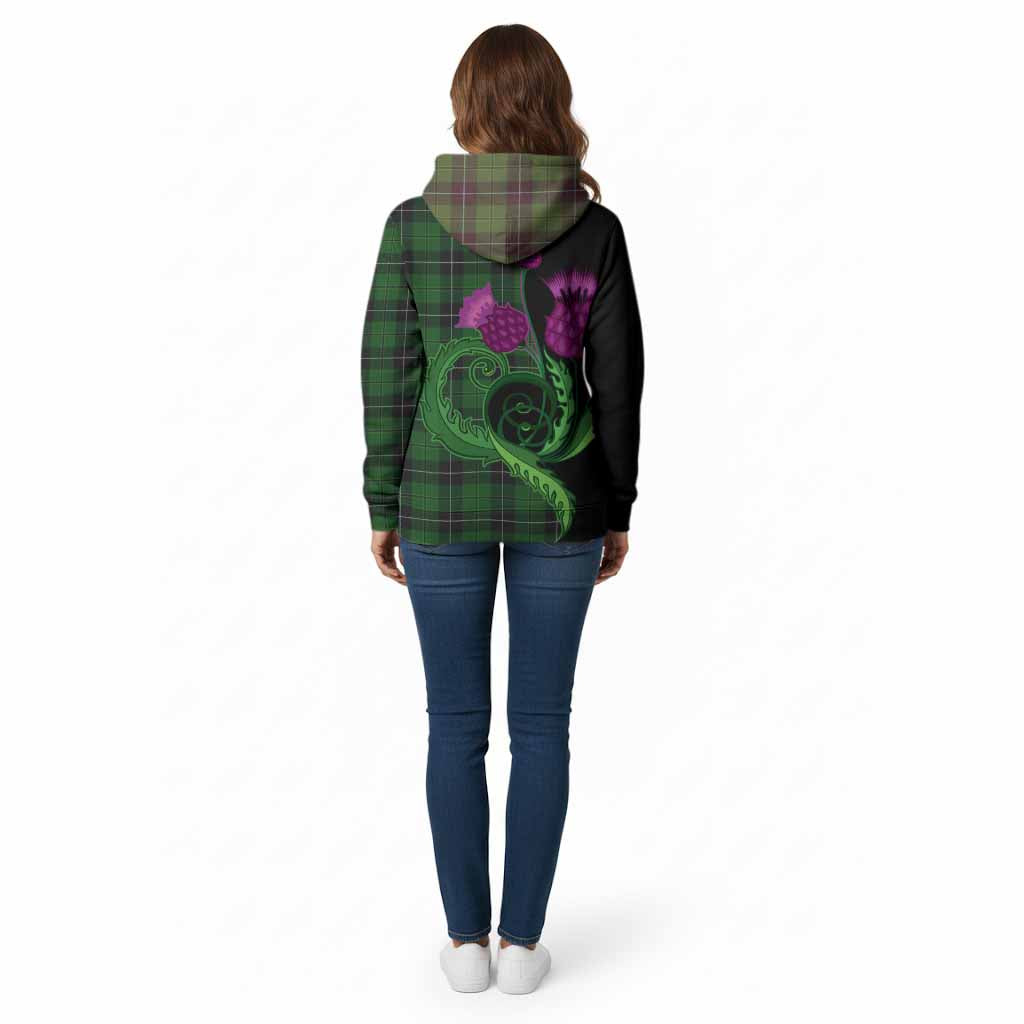 Raeside Tartan Cotton Hoodie Traditional Scottish Thistle