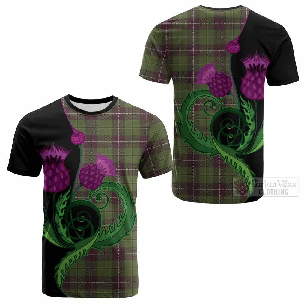 Raeside Tartan Cotton T-shirt Traditional Scottish Thistle