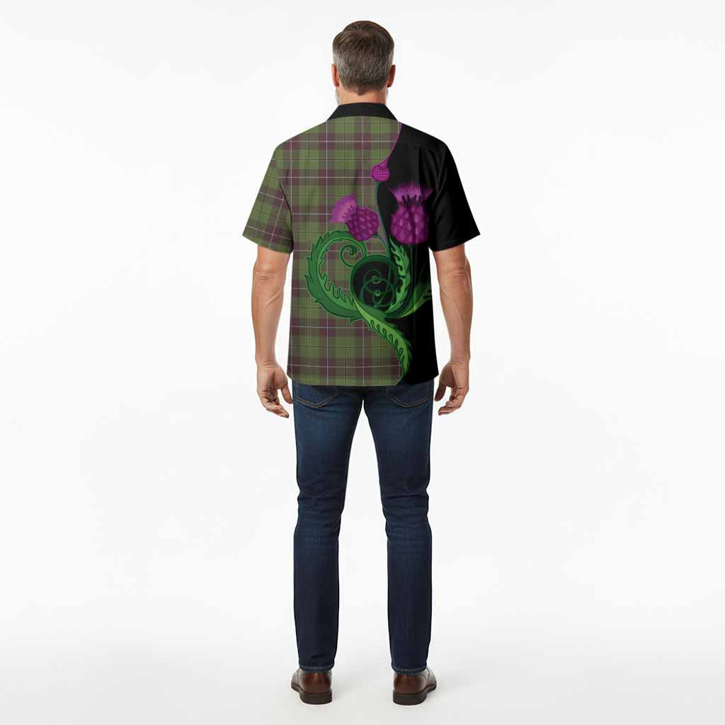 Raeside Tartan Hawaiian Shirt Traditional Scottish Thistle